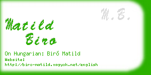 matild biro business card